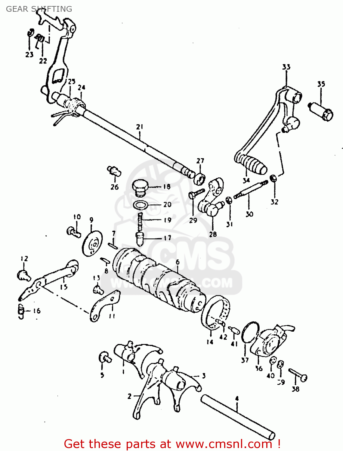 GEAR SHIFTING GSX400S 1981 (X) UNITED KINGDOM FRANCE GERMANY (E02 E04 E22)