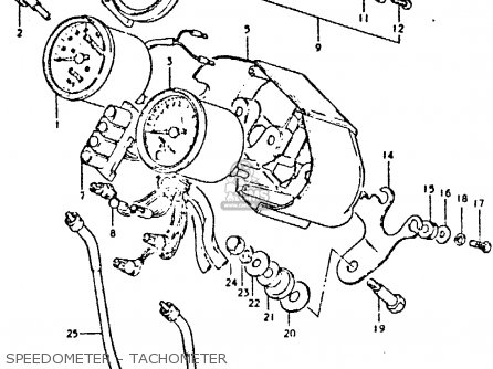 SPEEDOMETER - TACHOMETER - GSX400S 1981 (X) UNITED KINGDOM FRANCE GERMANY (E02 E04 E22)