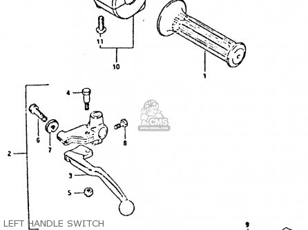 LEFT HANDLE SWITCH - GSX400S 1981 (X) UNITED KINGDOM FRANCE GERMANY (E02 E04 E22)