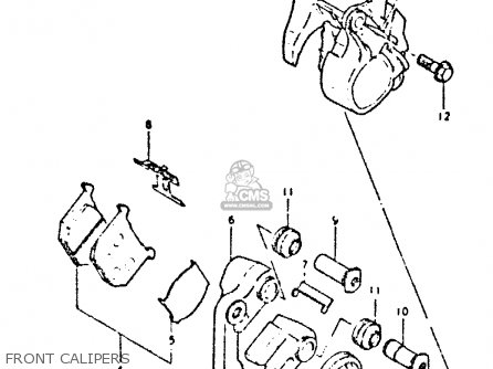 FRONT CALIPERS - GSX400S 1981 (X) UNITED KINGDOM FRANCE GERMANY (E02 E04 E22)