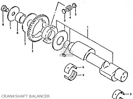 CRANKSHAFT BALANCER - GSX400S 1981 (X) UNITED KINGDOM FRANCE GERMANY (E02 E04 E22)
