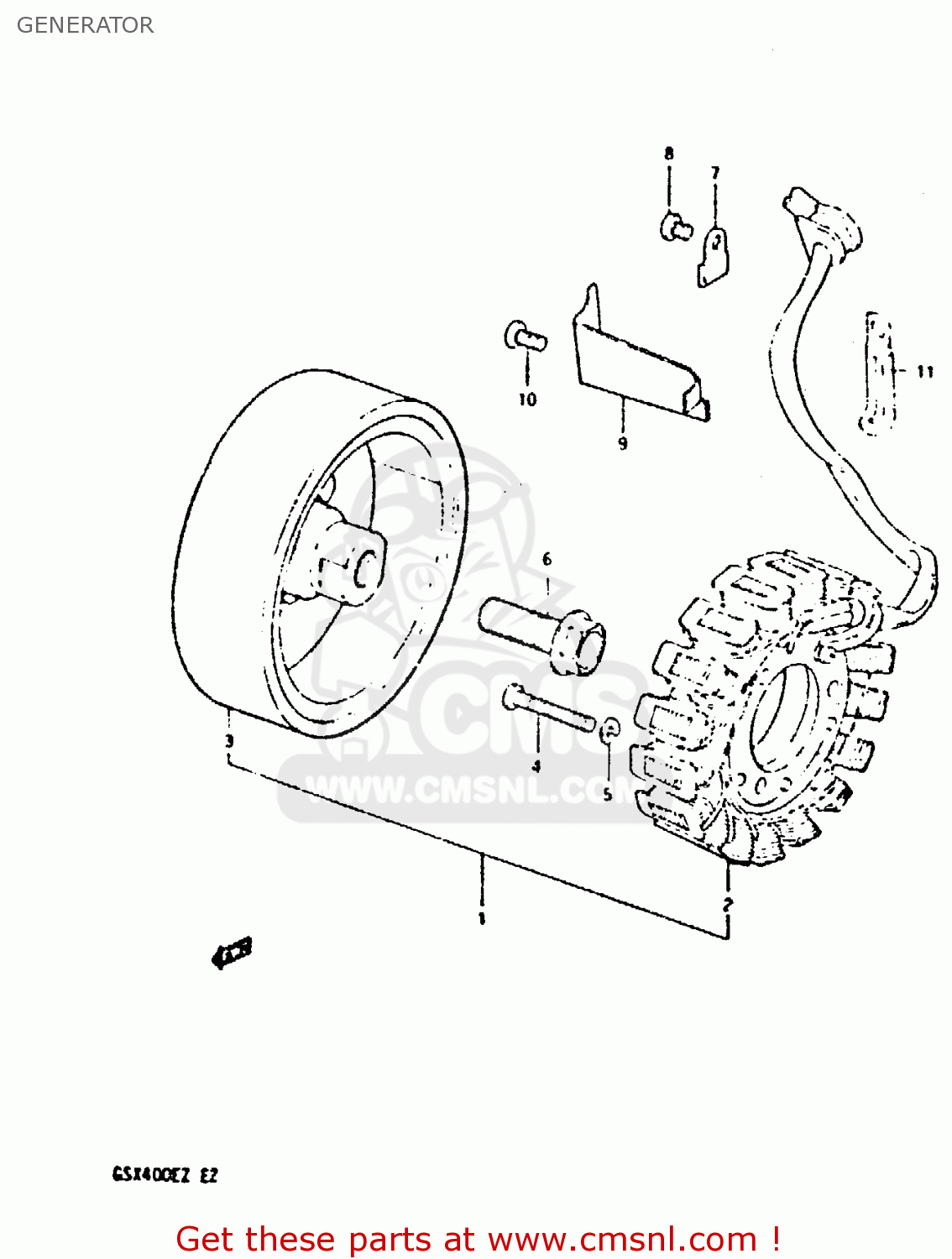 GENERATOR GSX400S 1982 (Z) UNITED KINGDOM FRANCE (E02 E04)