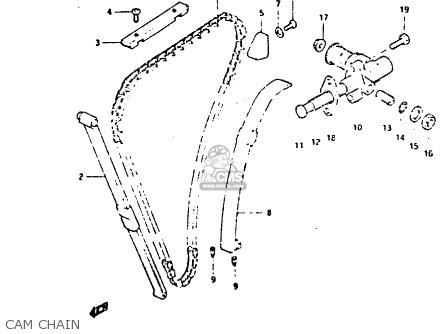 CAM CHAIN - GSX400S 1982 (Z) UNITED KINGDOM FRANCE (E02 E04)