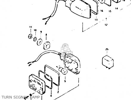 TURN SIGNAL LAMP - GSX400S 1982 (Z) UNITED KINGDOM FRANCE (E02 E04)