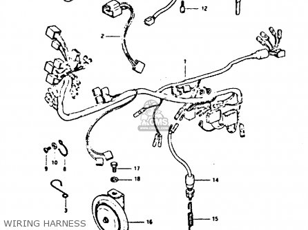 WIRING HARNESS - GSX400S 1982 (Z) UNITED KINGDOM FRANCE (E02 E04)