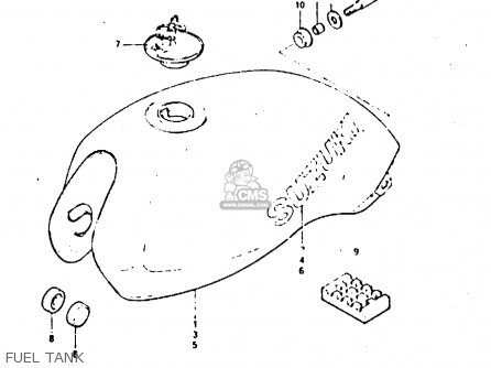 FUEL TANK - GSX400S 1982 (Z) UNITED KINGDOM FRANCE (E02 E04)