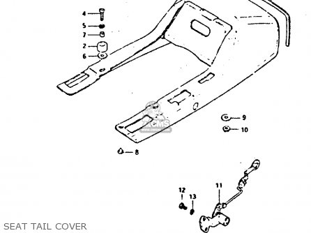 SEAT TAIL COVER - GSX400S 1982 (Z) UNITED KINGDOM FRANCE (E02 E04)