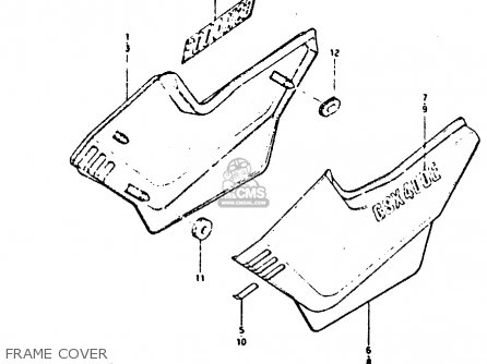 FRAME COVER - GSX400S 1982 (Z) UNITED KINGDOM FRANCE (E02 E04)