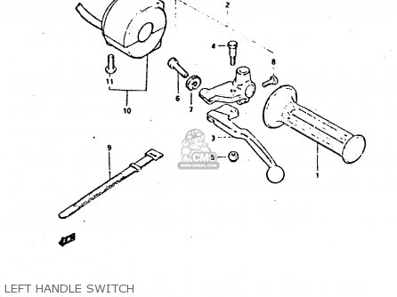 LEFT HANDLE SWITCH - GSX400S 1982 (Z) UNITED KINGDOM FRANCE (E02 E04)