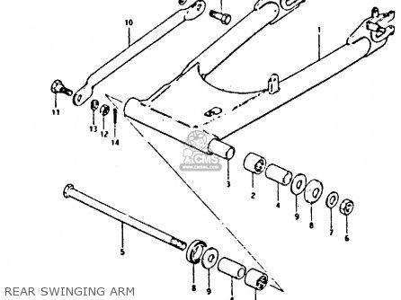 REAR SWINGING ARM - GSX400S 1982 (Z) UNITED KINGDOM FRANCE (E02 E04)