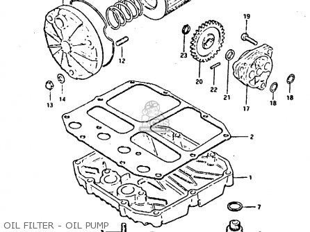 OIL FILTER - OIL PUMP - GSX400S 1982 (Z) UNITED KINGDOM FRANCE (E02 E04)