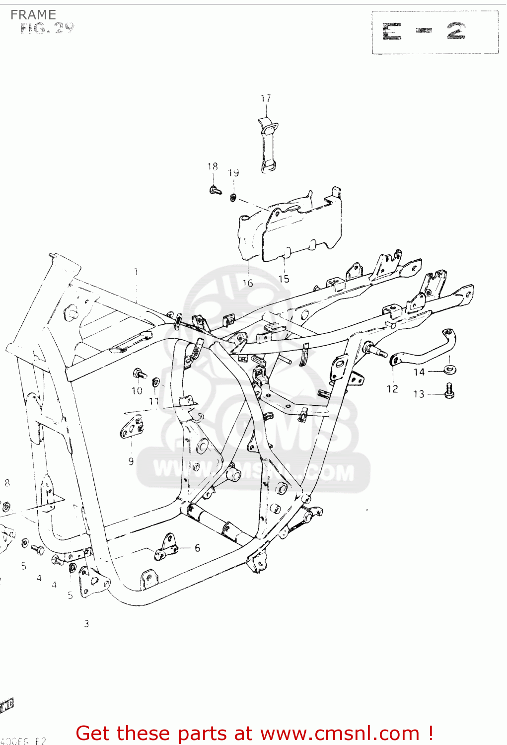 FRAME GSX400S 1984 (E) GENERAL EXPORT (E01)