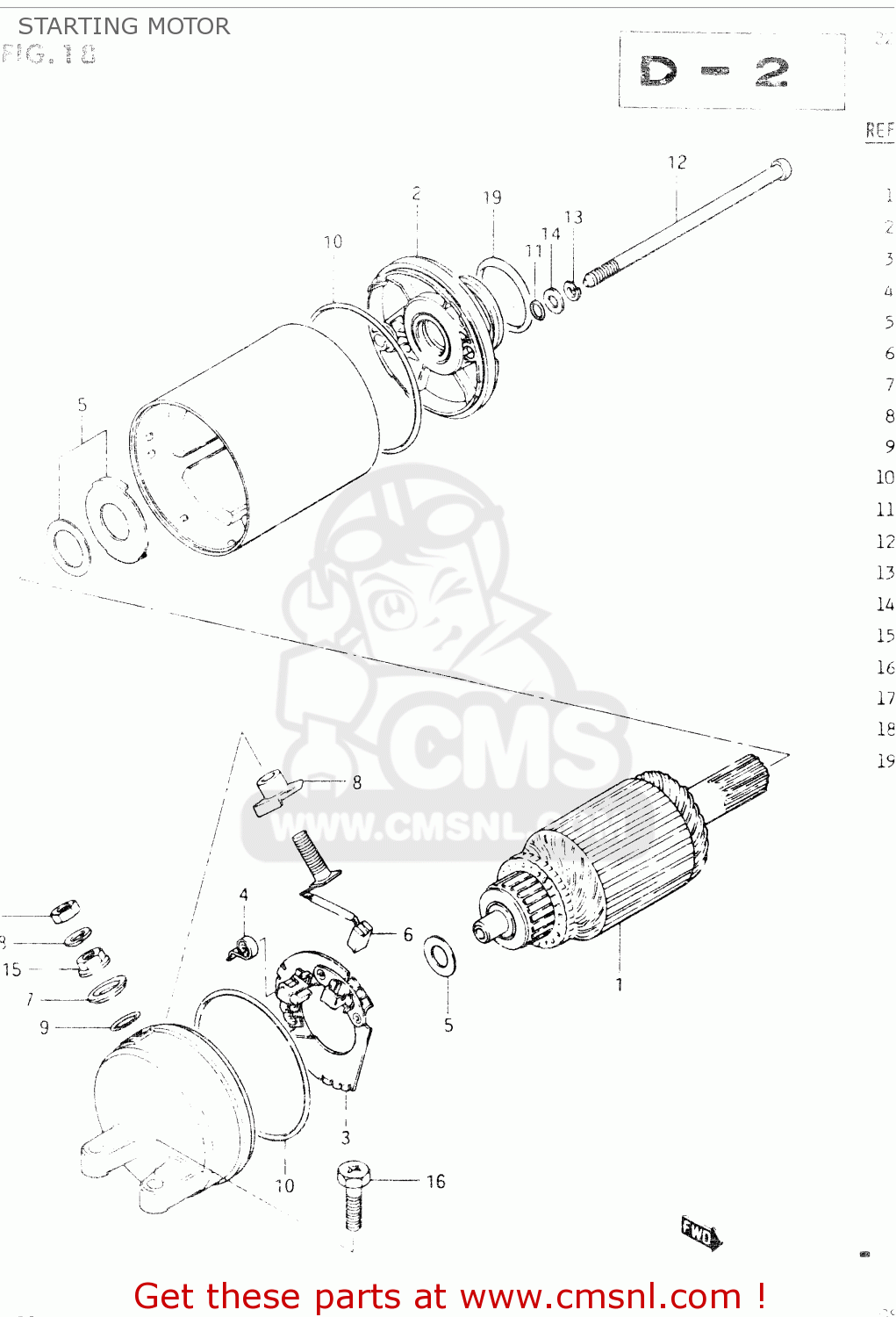 STARTING MOTOR GSX400S 1985 (F) GENERAL EXPORT (E01)