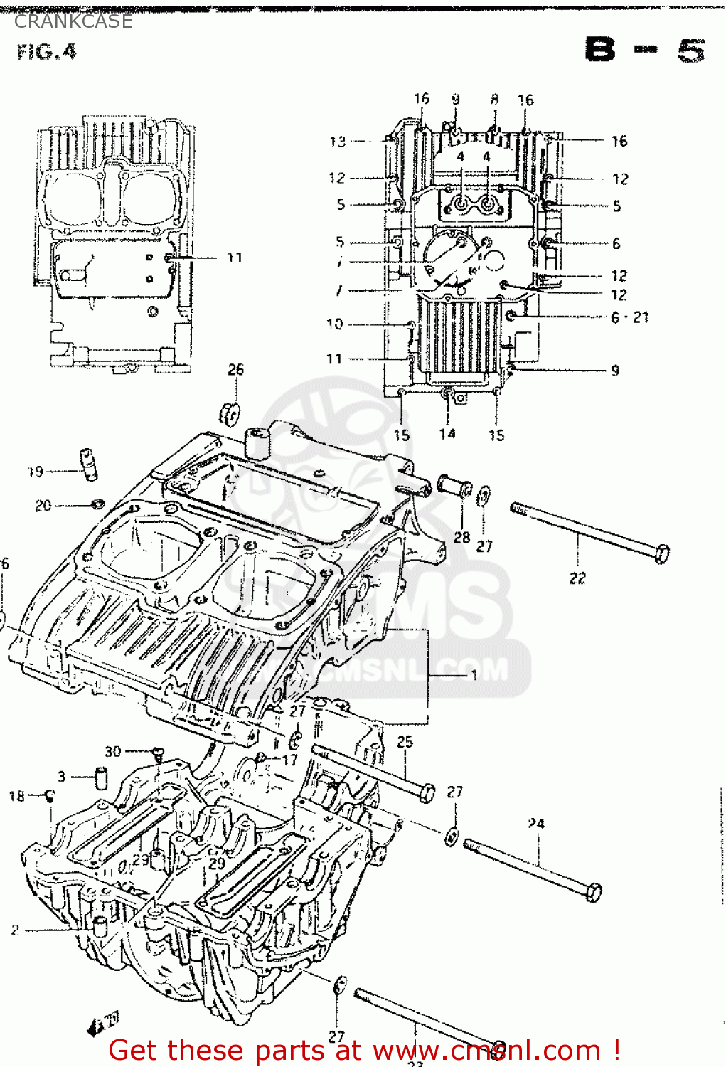 CRANKCASE GSX400S 1985 (F) GENERAL EXPORT (E01)