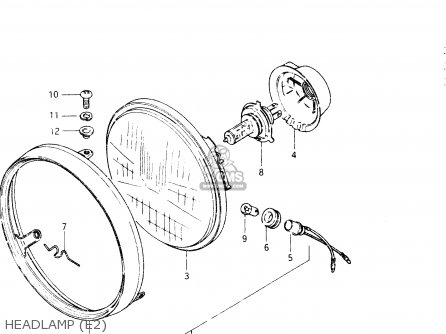 HEADLAMP (E2) - GSX400S 1985 (F) GENERAL EXPORT (E01)