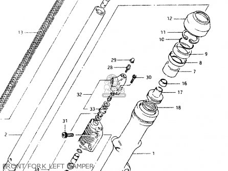 FRONT FORK LEFT DAMPER - GSX400S 1985 (F) GENERAL EXPORT (E01)