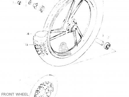 FRONT WHEEL - GSX400S 1985 (F) GENERAL EXPORT (E01)