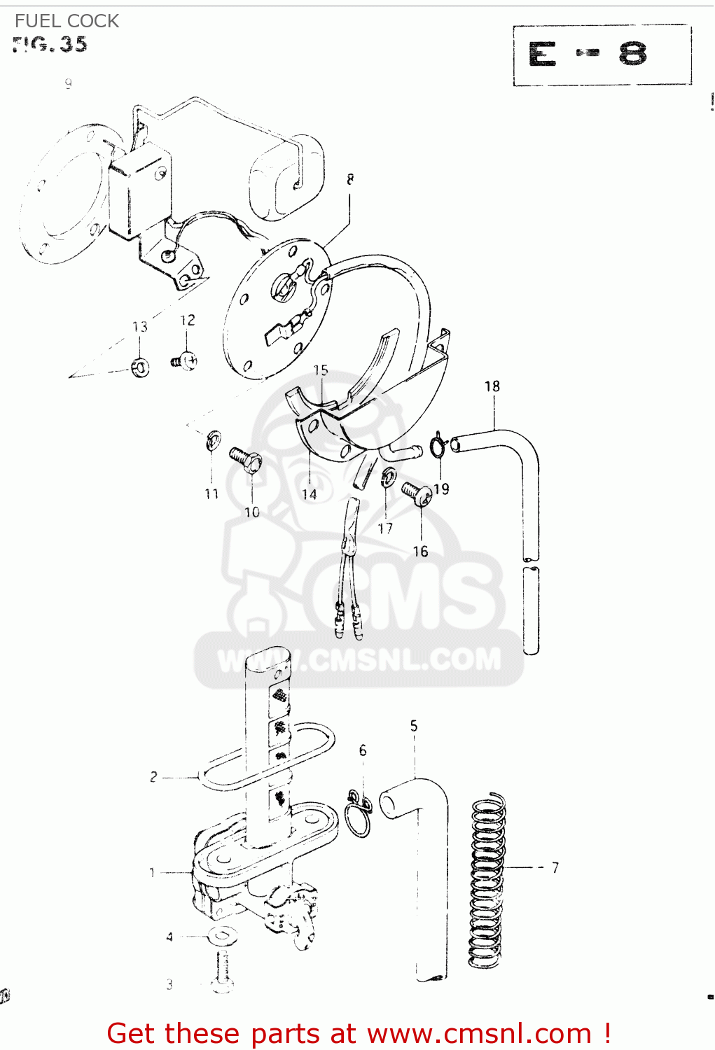 FUEL COCK GSX400S 1986 (G) GENERAL EXPORT (E01)