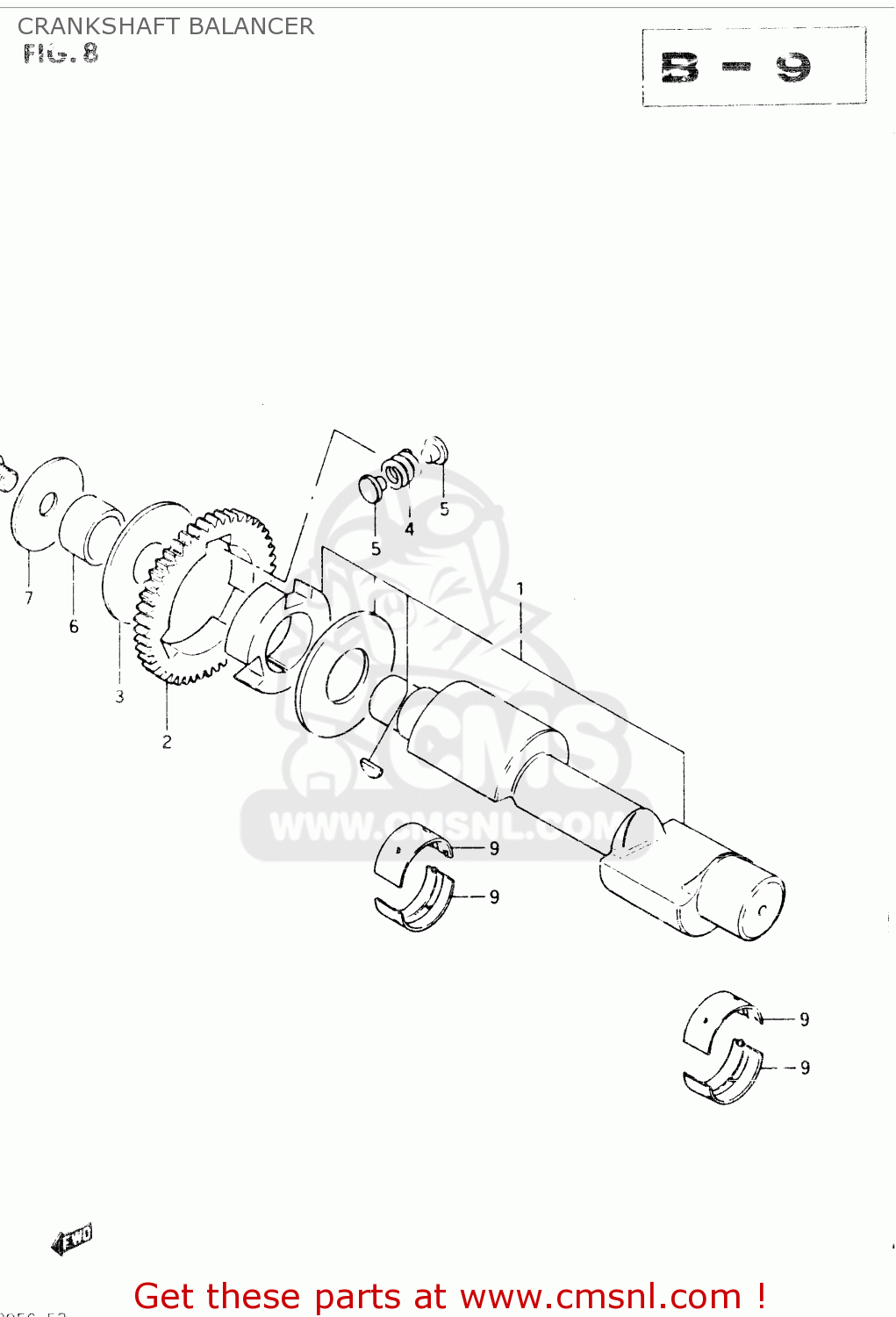 CRANKSHAFT BALANCER GSX400S 1986 (G) GENERAL EXPORT (E01)