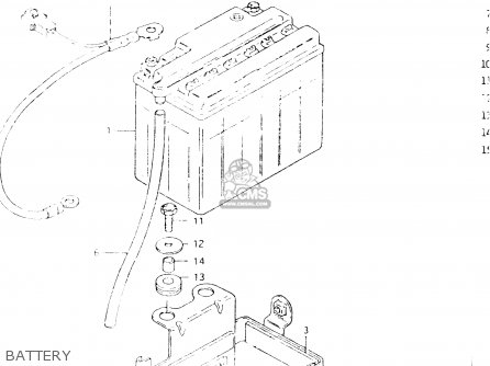 BATTERY - GSX400S 1986 (G) GENERAL EXPORT (E01)