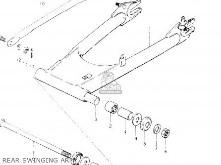 REAR SWINGING ARM - GSX400S 1986 (G) GENERAL EXPORT (E01)
