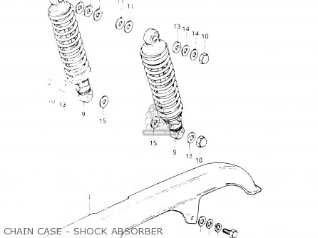CHAIN CASE - SHOCK ABSORBER - GSX400S 1986 (G) GENERAL EXPORT (E01)