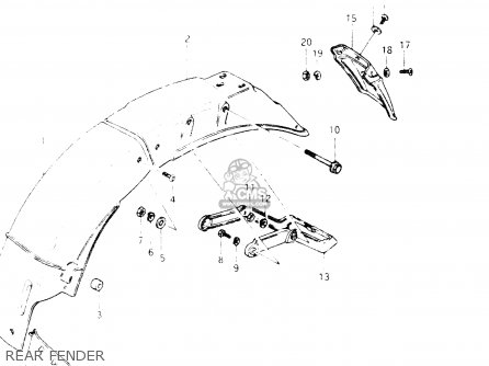 REAR FENDER - GSX400S 1986 (G) GENERAL EXPORT (E01)