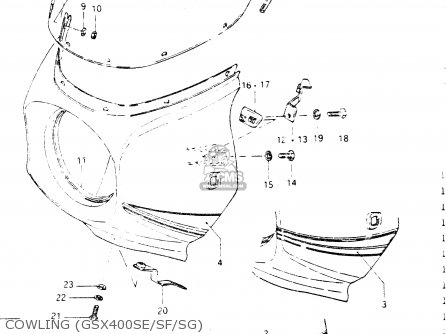 COWLING (GSX400SE/SF/SG) - GSX400S 1986 (G) GENERAL EXPORT (E01)