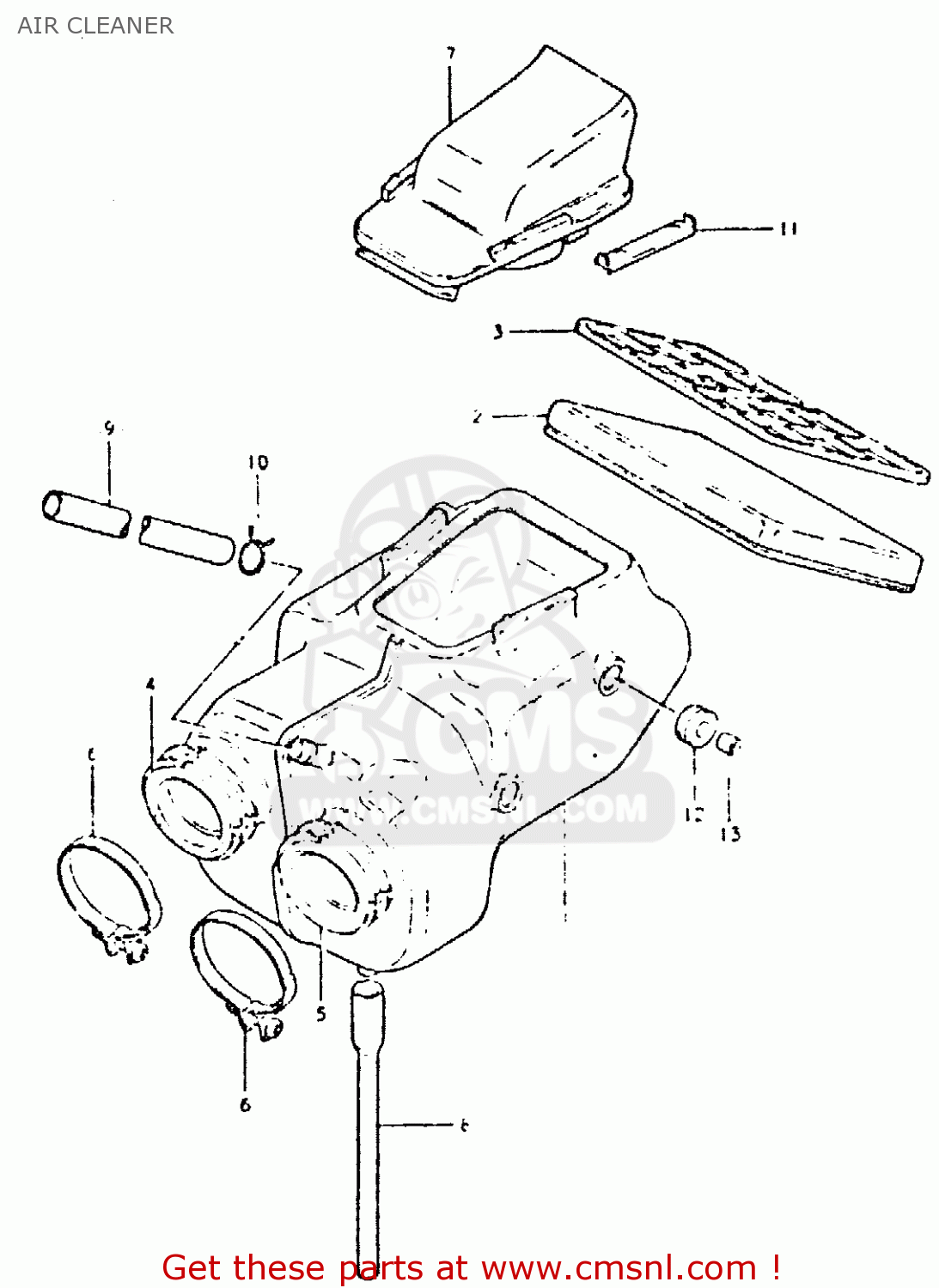 AIR CLEANER GSX400T 1981 (X) UNITED KINGDOM (E02)