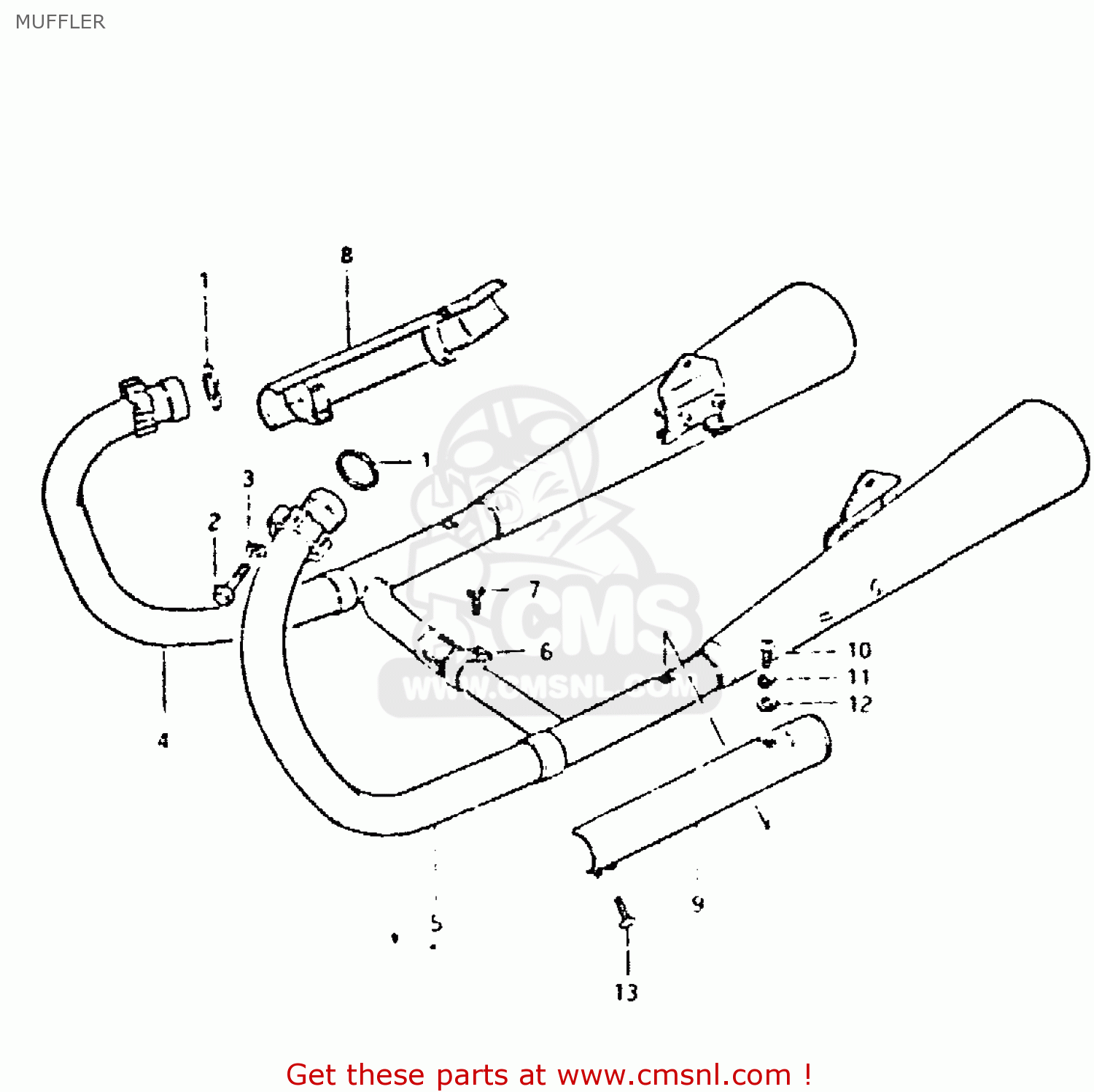MUFFLER GSX400T 1981 (X) UNITED KINGDOM (E02)