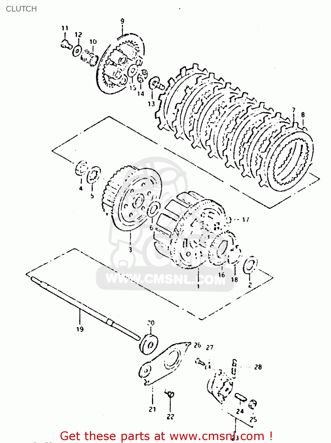 CLUTCH GSX400T 1981 (X) UNITED KINGDOM (E02)