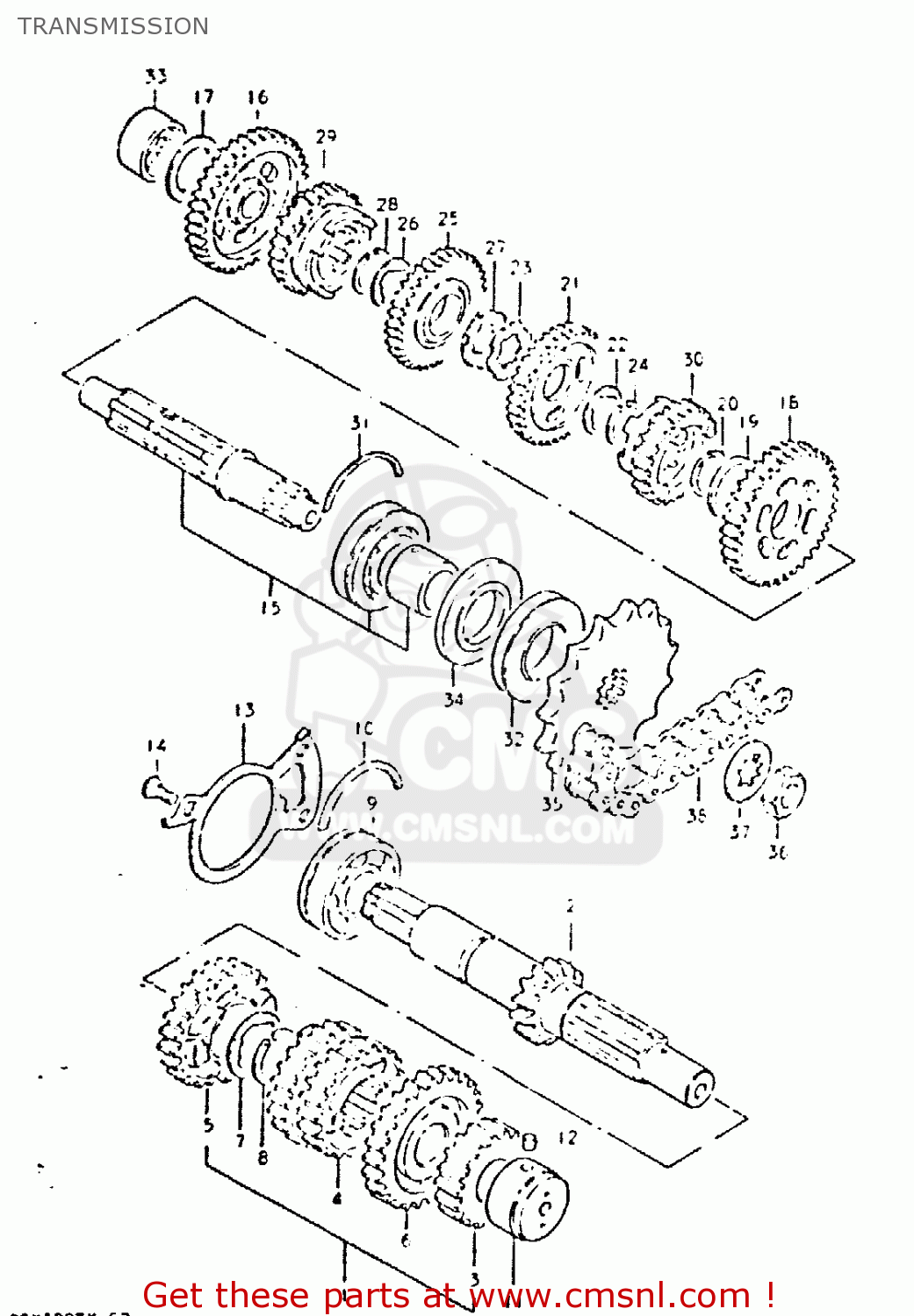 TRANSMISSION GSX400T 1981 (X) UNITED KINGDOM (E02)