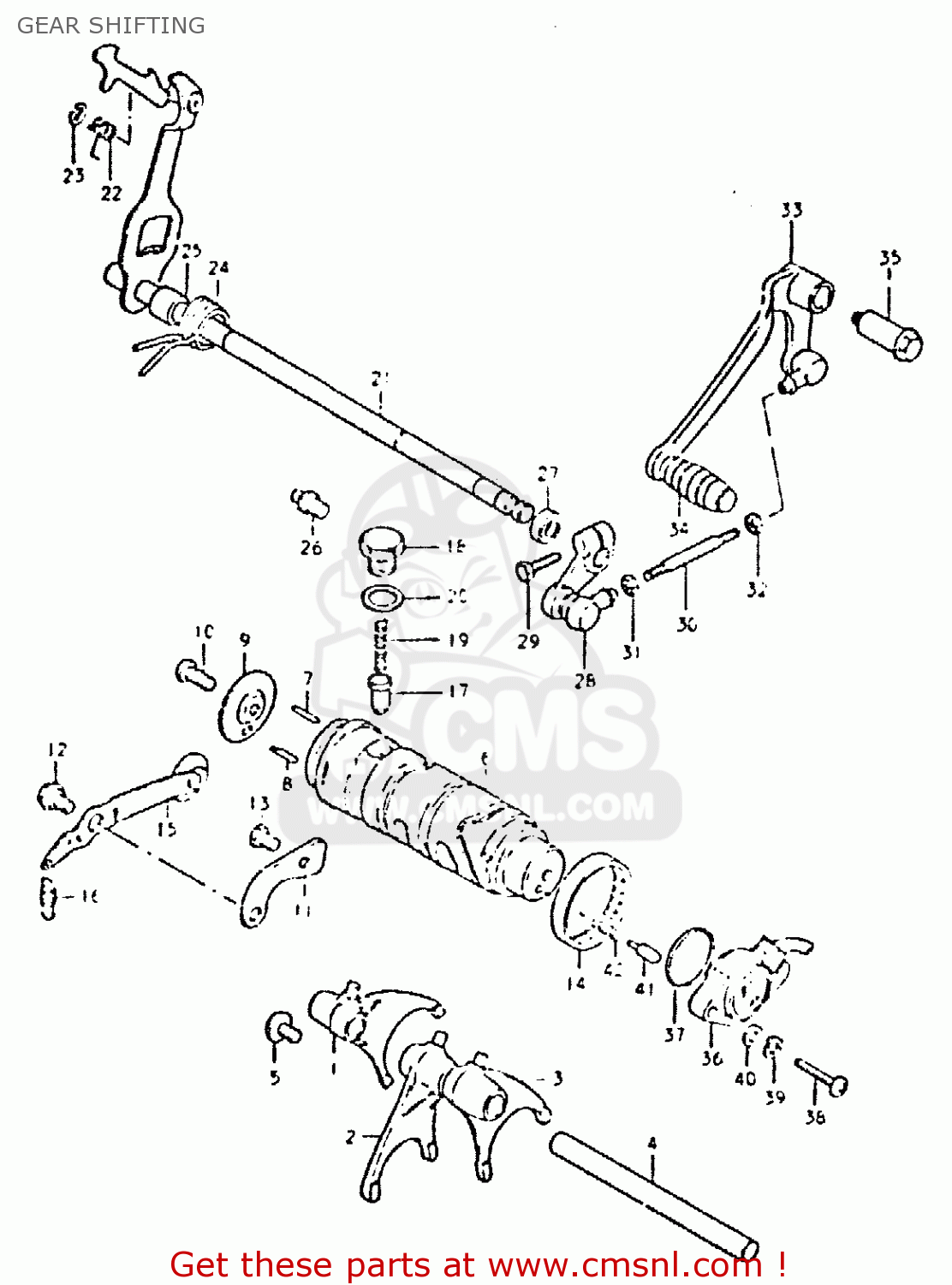 GEAR SHIFTING GSX400T 1981 (X) UNITED KINGDOM (E02)