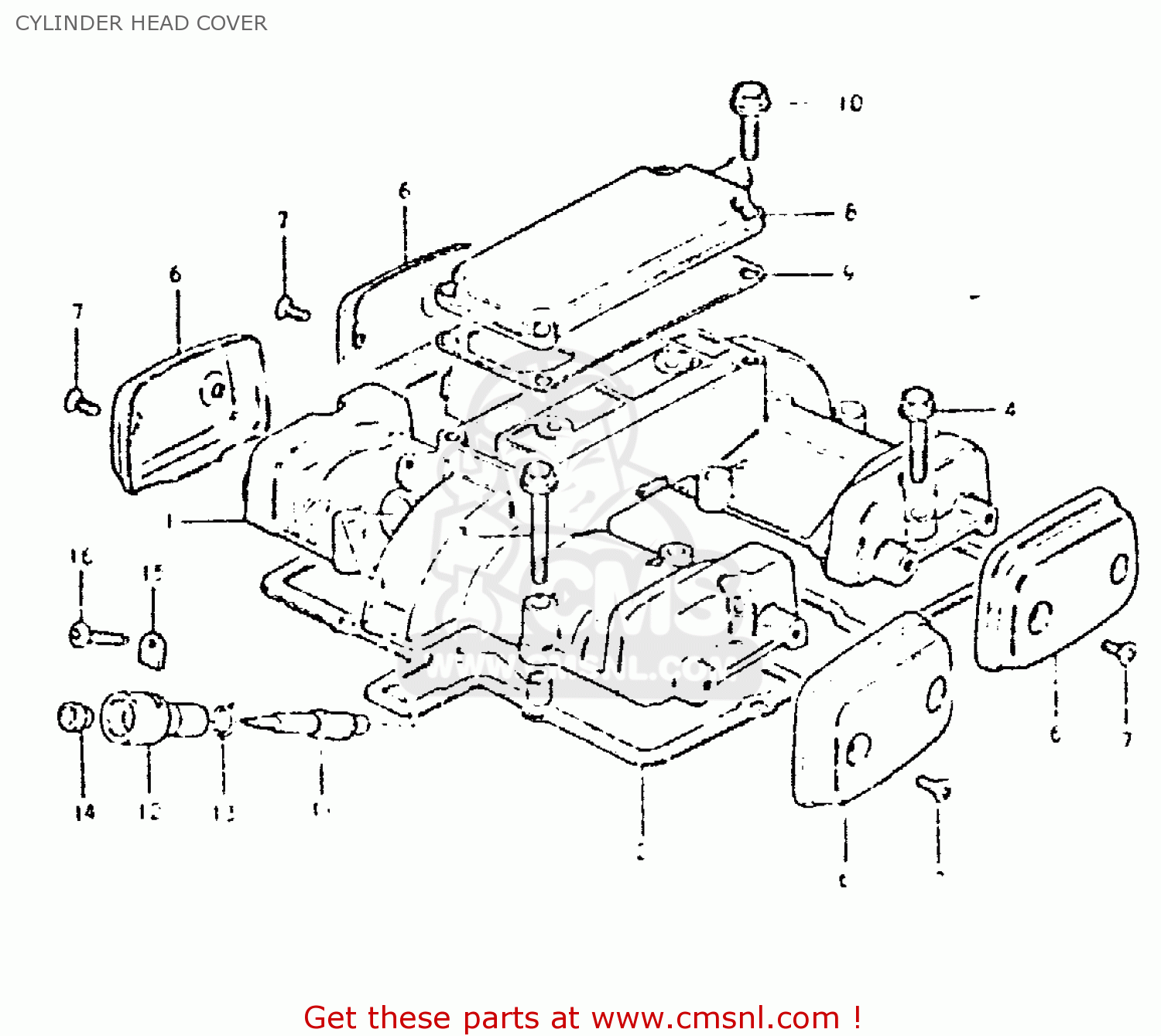 CYLINDER HEAD COVER GSX400T 1981 (X) UNITED KINGDOM (E02)