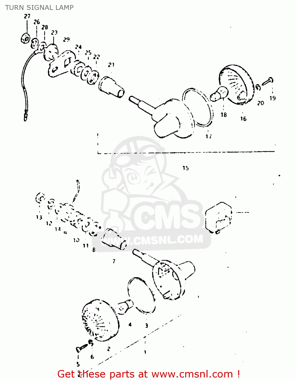 TURN SIGNAL LAMP GSX400T 1981 (X) UNITED KINGDOM (E02)