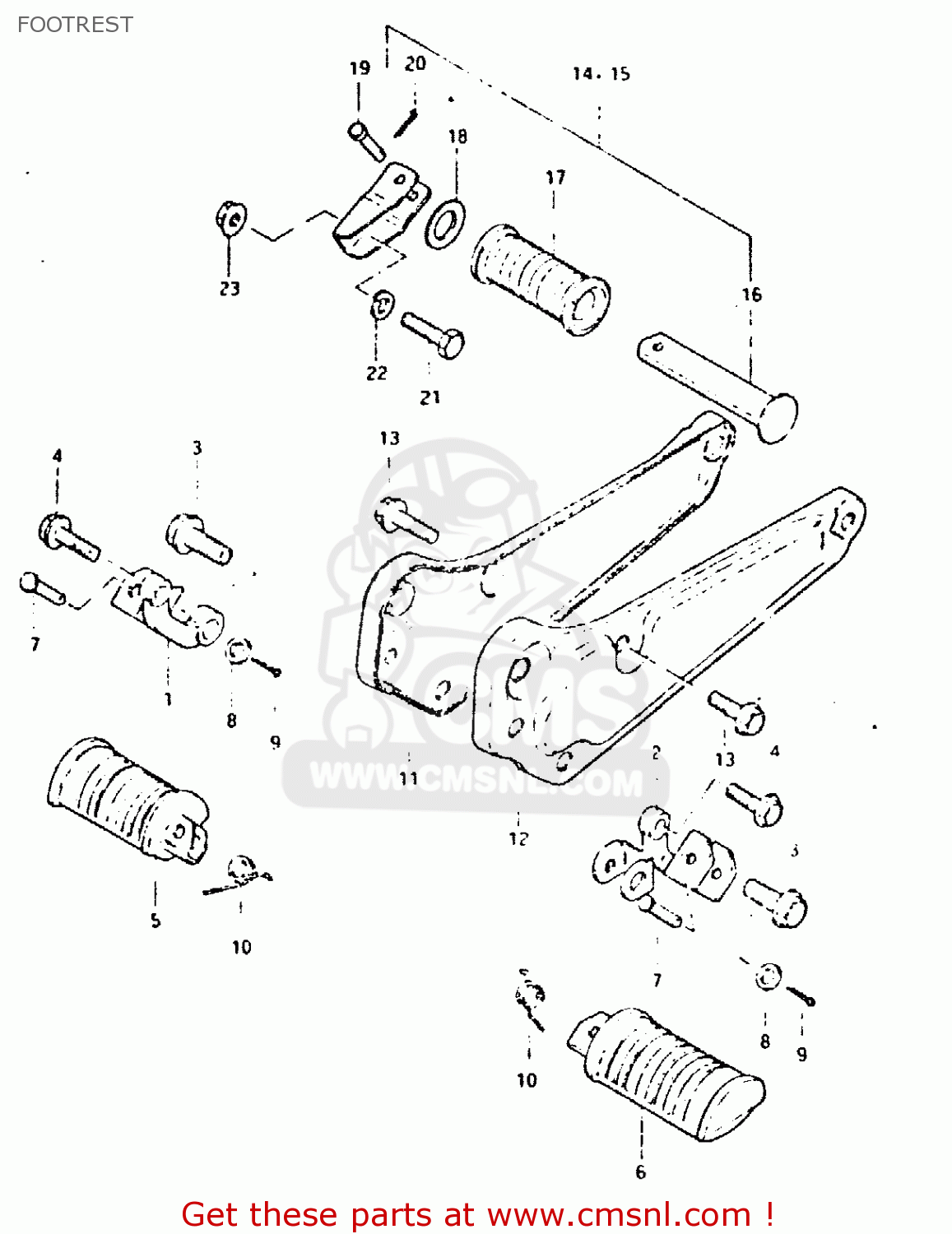 FOOTREST GSX400T 1981 (X) UNITED KINGDOM (E02)