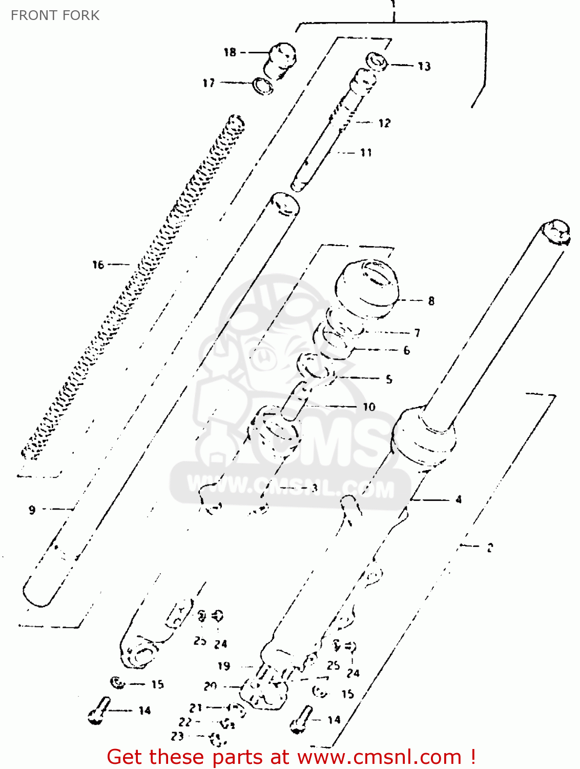 FRONT FORK GSX400T 1981 (X) UNITED KINGDOM (E02)