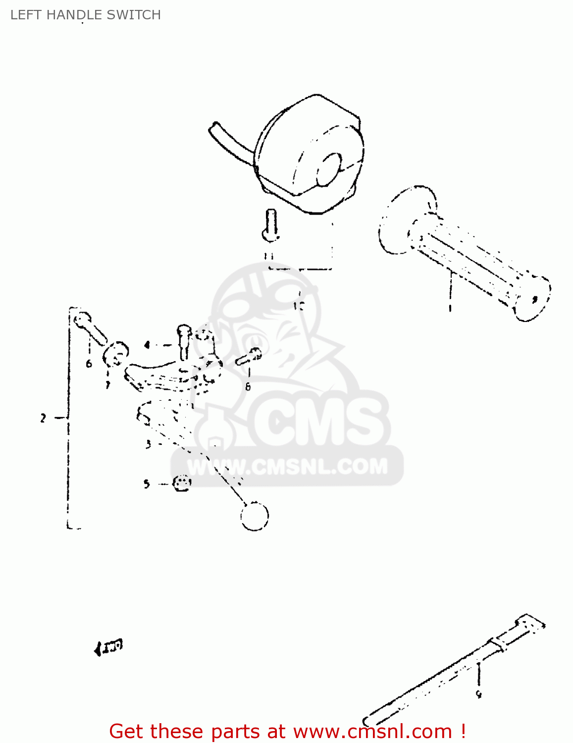 LEFT HANDLE SWITCH GSX400T 1981 (X) UNITED KINGDOM (E02)