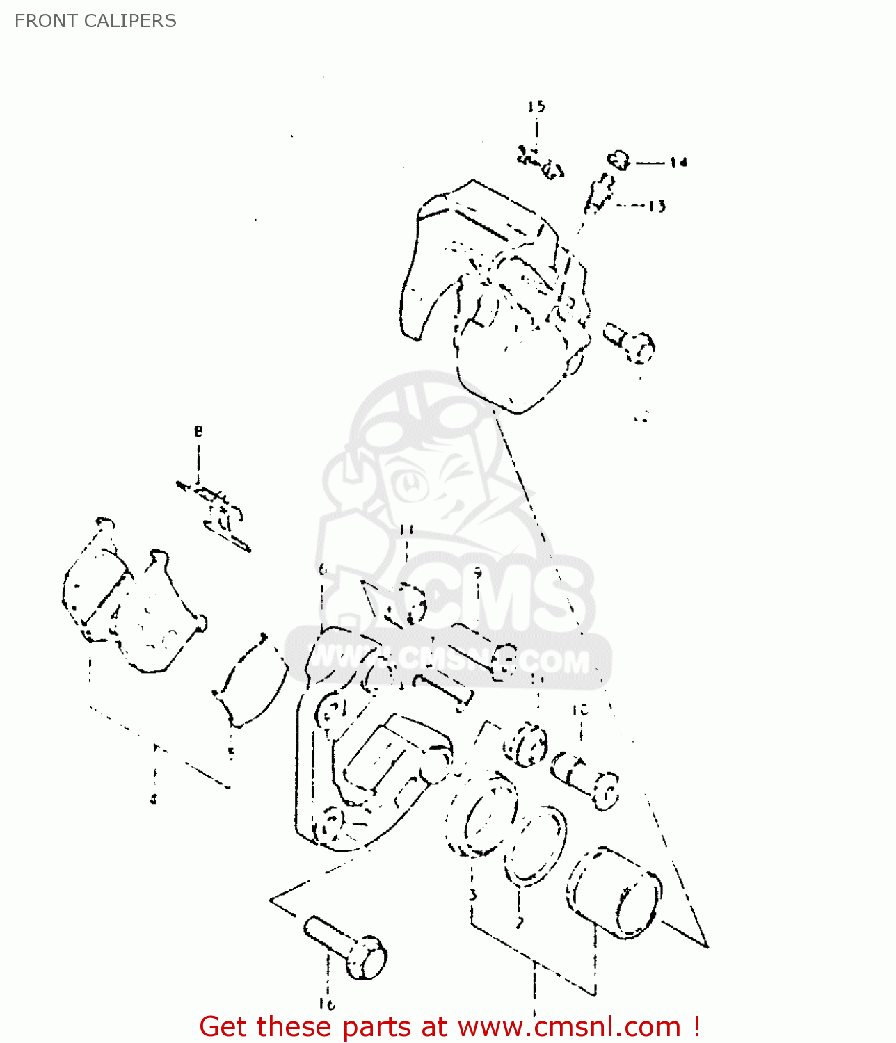 FRONT CALIPERS GSX400T 1981 (X) UNITED KINGDOM (E02)