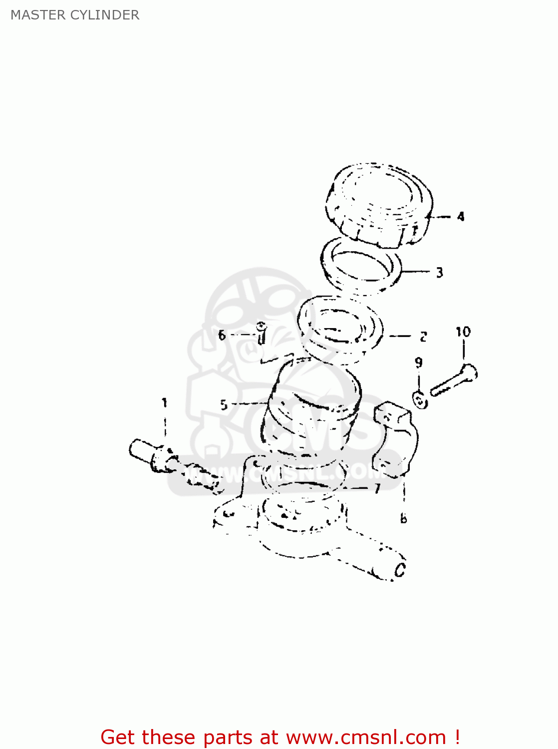 MASTER CYLINDER GSX400T 1981 (X) UNITED KINGDOM (E02)