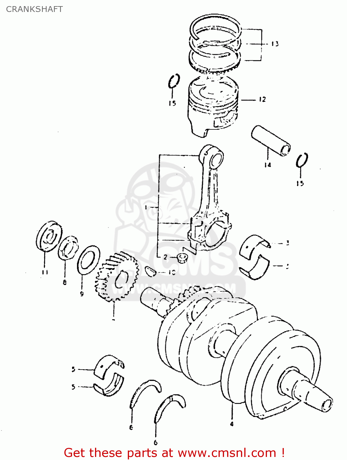 CRANKSHAFT GSX400T 1981 (X) UNITED KINGDOM (E02)