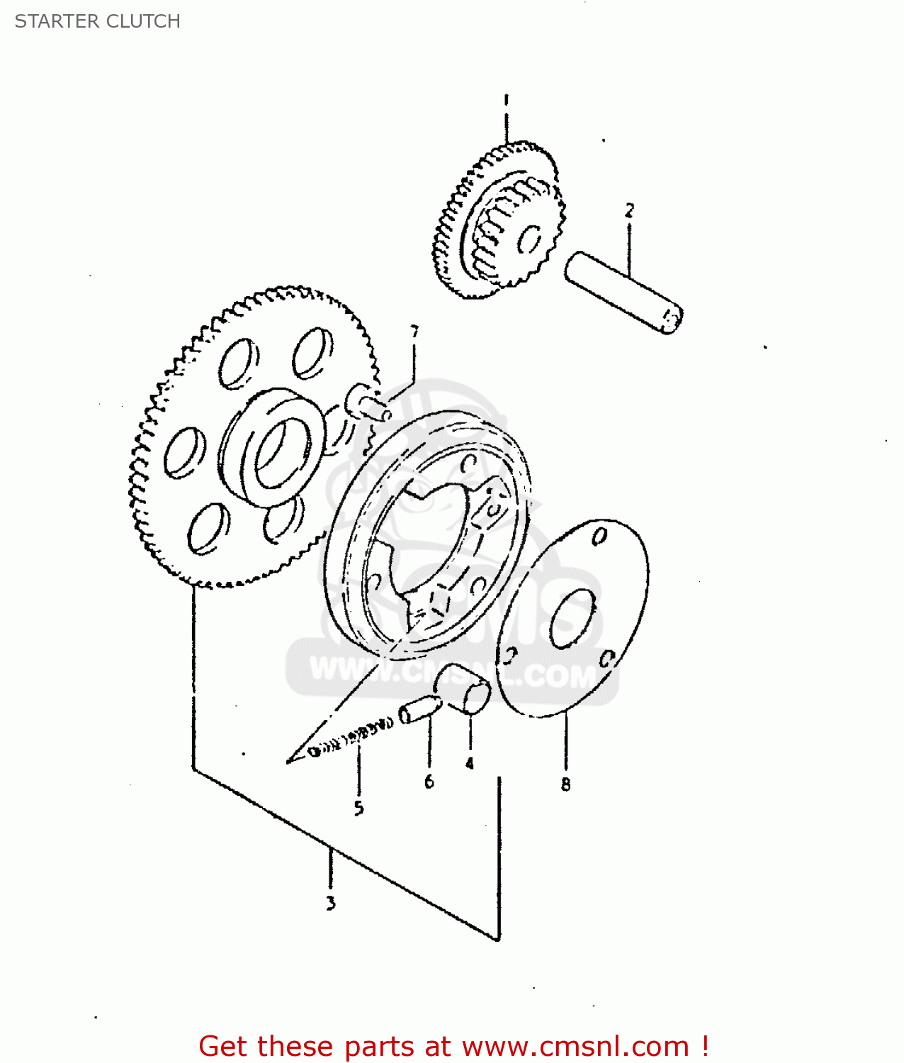 STARTER CLUTCH GSX400T 1981 (X) UNITED KINGDOM (E02)