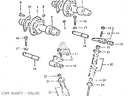 CAM SHAFT - VALVE - GSX400T 1981 (X) UNITED KINGDOM (E02)