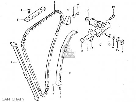 CAM CHAIN - GSX400T 1981 (X) UNITED KINGDOM (E02)