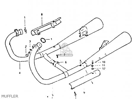 MUFFLER - GSX400T 1981 (X) UNITED KINGDOM (E02)