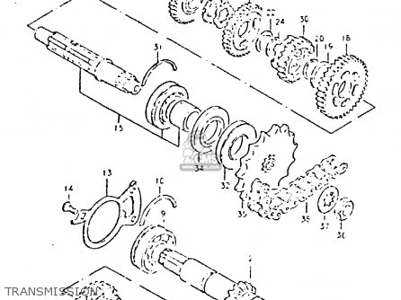 TRANSMISSION - GSX400T 1981 (X) UNITED KINGDOM (E02)
