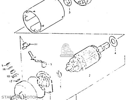 STARTING MOTOR - GSX400T 1981 (X) UNITED KINGDOM (E02)