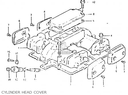 CYLINDER HEAD COVER - GSX400T 1981 (X) UNITED KINGDOM (E02)