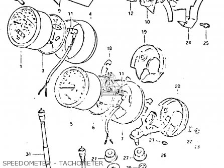 SPEEDOMETER - TACHOMETER - GSX400T 1981 (X) UNITED KINGDOM (E02)