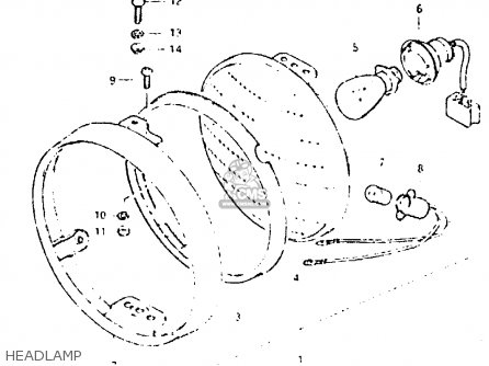 HEADLAMP - GSX400T 1981 (X) UNITED KINGDOM (E02)